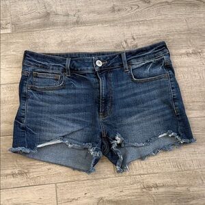 American Eagle Outfitters Dark Blue Tomgirl Midi Shorts